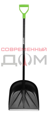 Лопата снеговая "Palisad" 400х417*1390мм,пластиковая, алюминиевый черенок/61395